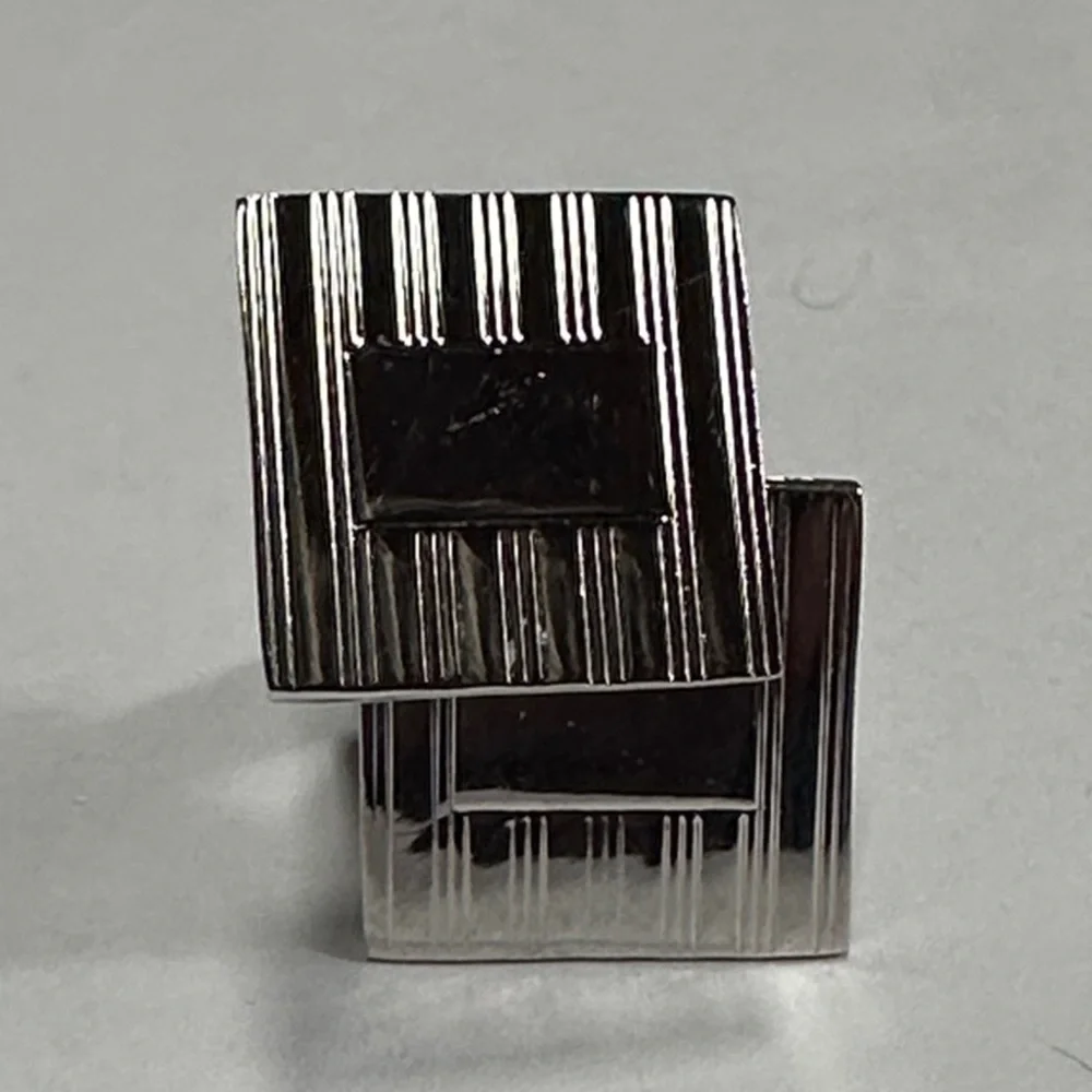 Raimond MCM Vintage Sterling Silver Stripped Cufflinks Set 10 grams